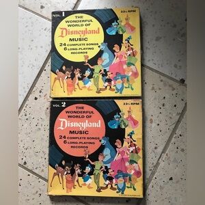 1972 The Wonderful World of D ! $ N E ¥ music 45 vinyl record sets vol 1 + 2